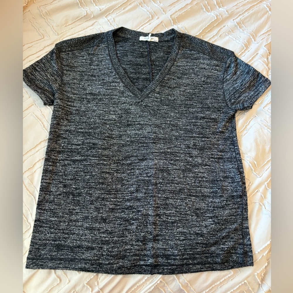 Rag & Bone The Slub Vee Tshirt Charcoal Gray Size… - image 1